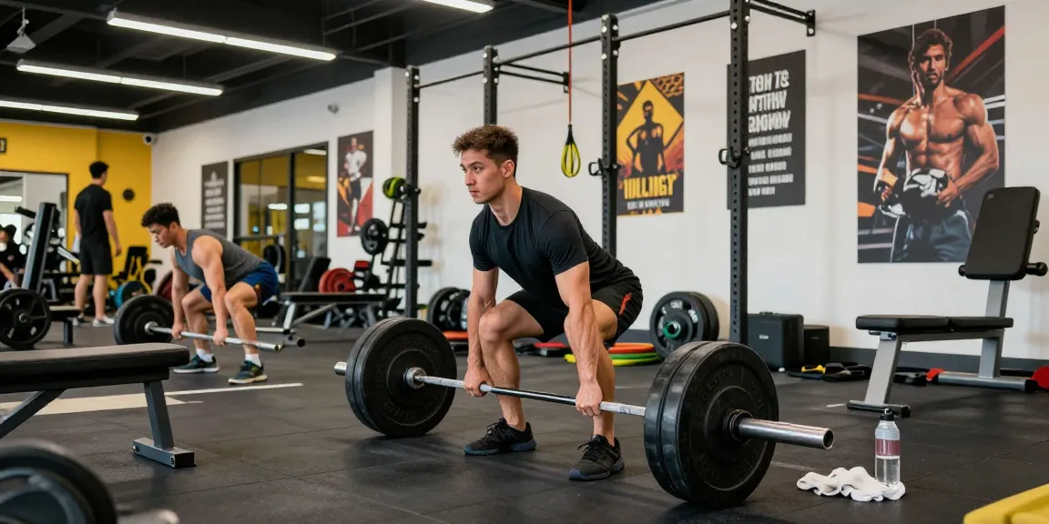 Man lifting weights at the gym, showcasing the power of Deus Medical Steroids for optimal performance.