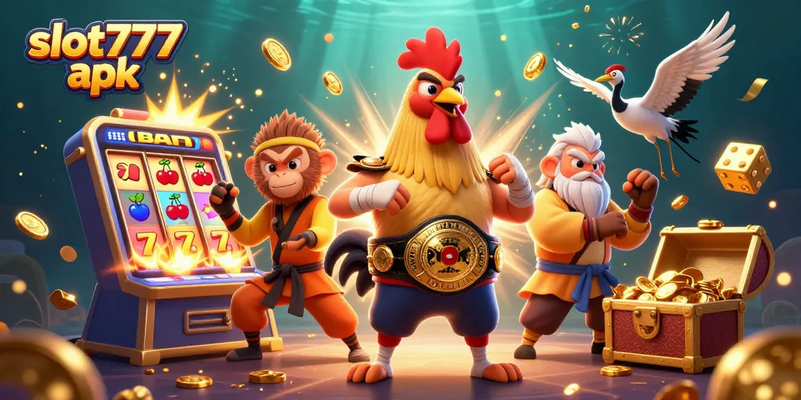 Spin big and win with slot777 apk's exciting slot machine and vibrant casino characters!