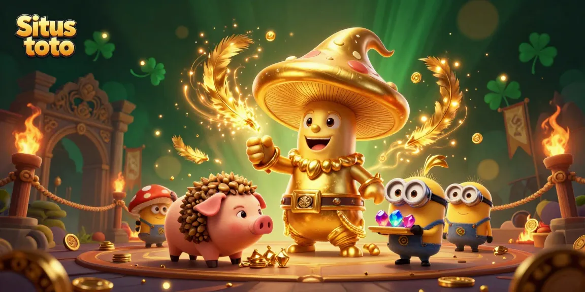 Situs toto offers an exciting and rich digital casino experience, featuring magical characters amidst lively game elements.