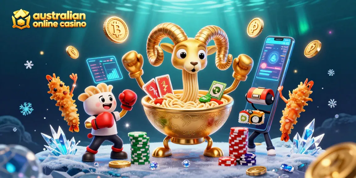 Engage in the thrilling world of the australian online casino with vibrant 3D characters and elements.
