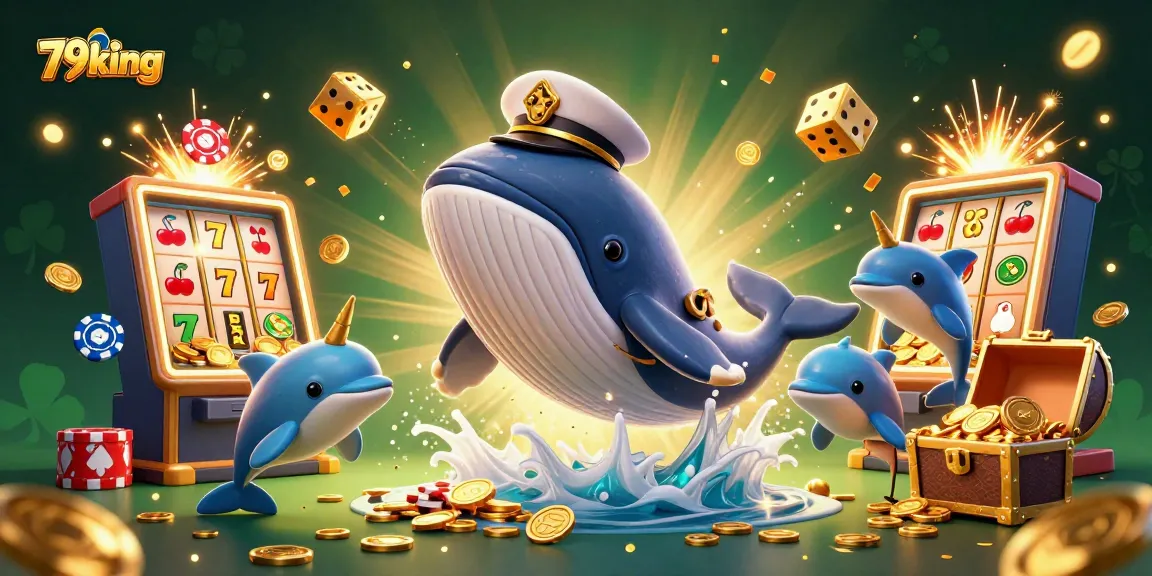 Experience the thrill of 79king with animated casino characters amidst a jackpot explosion and vibrant games.