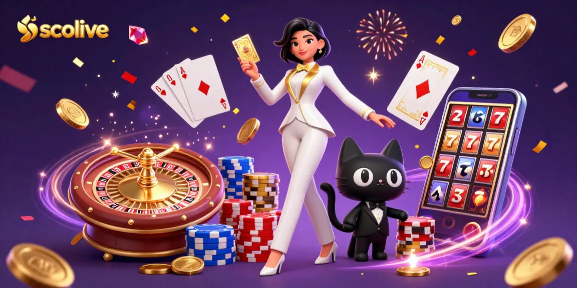Engage in thrilling gameplay with Socolive, showcasing a glamorous scene filled with casino elements.