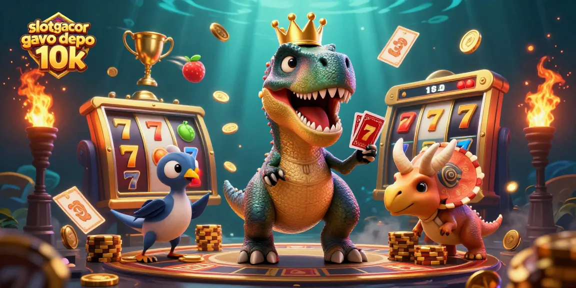 Memenangkan slot gacor depo 10k dengan ilustrasi slot yang menarik dan penuh aksi.