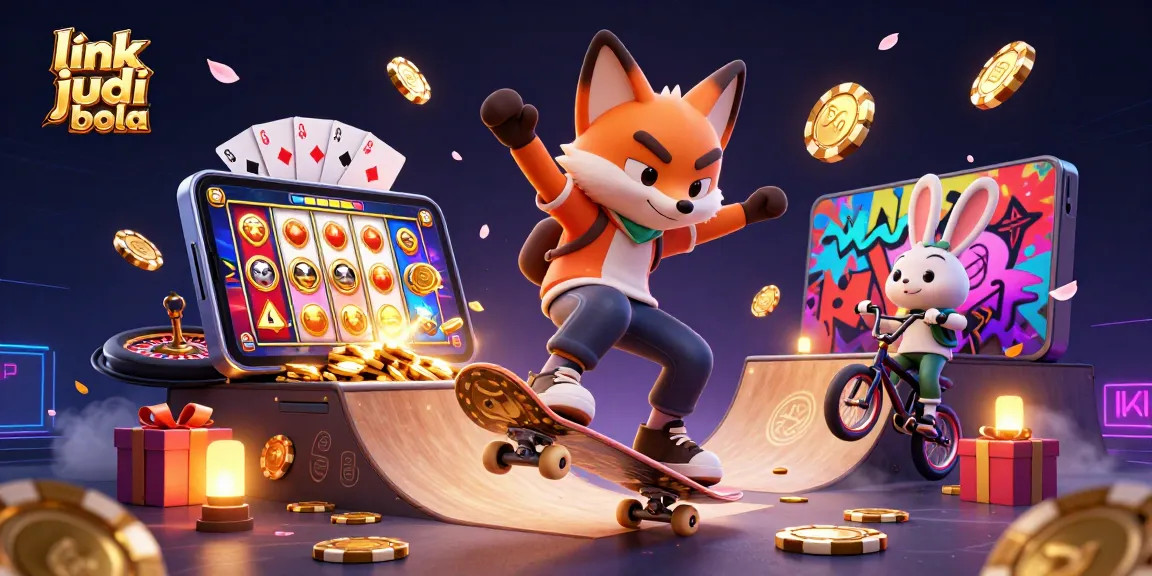 Engage with link judi bola through a vibrant 3D illustration of dynamic characters, enhancing online betting excitement.