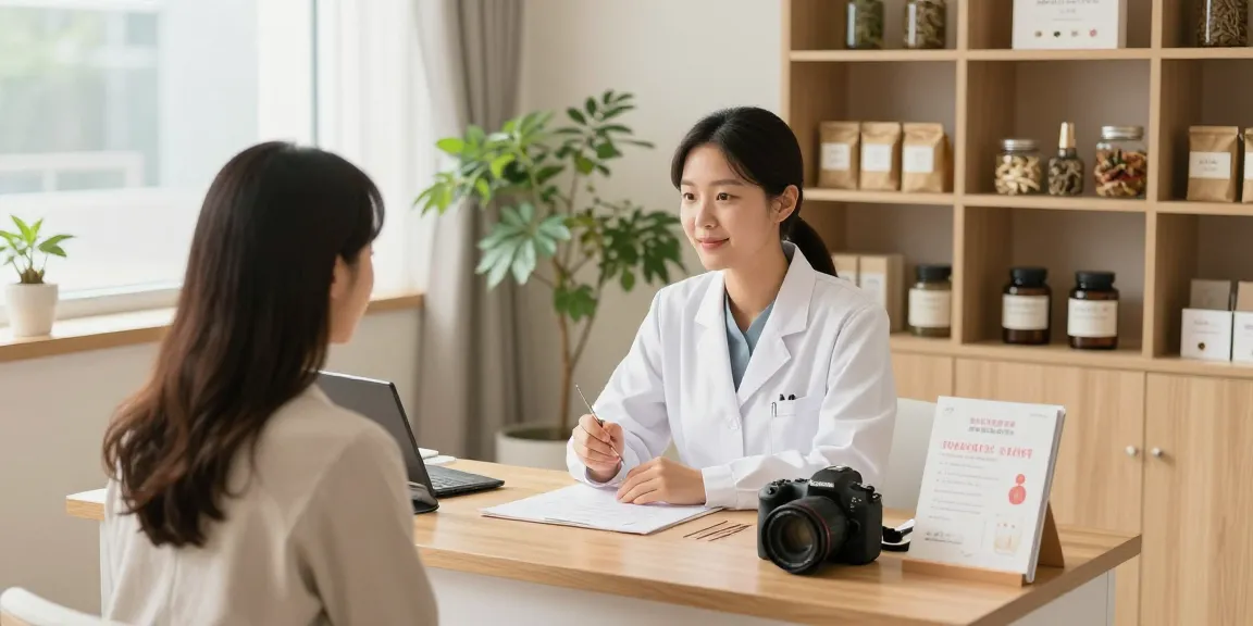 Consultation at 영통한의원, where holistic health meets modern care in a calming environment.