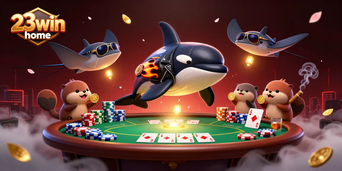 Engage with exciting games at 23win home, surrounded by winning elements and animated characters.