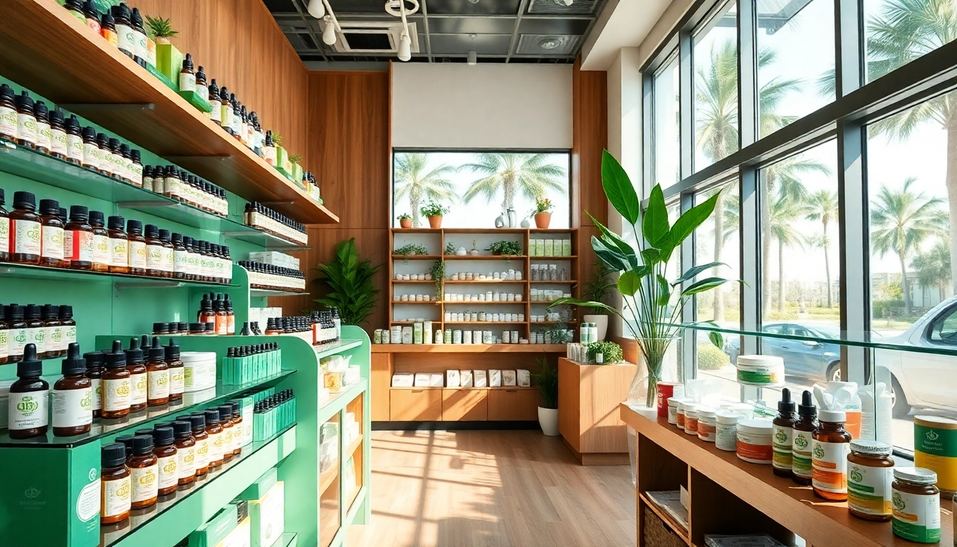 Browse CBD products in a vibrant Miami shop featuring oils and gummies. Experience the essence of cbd miami.