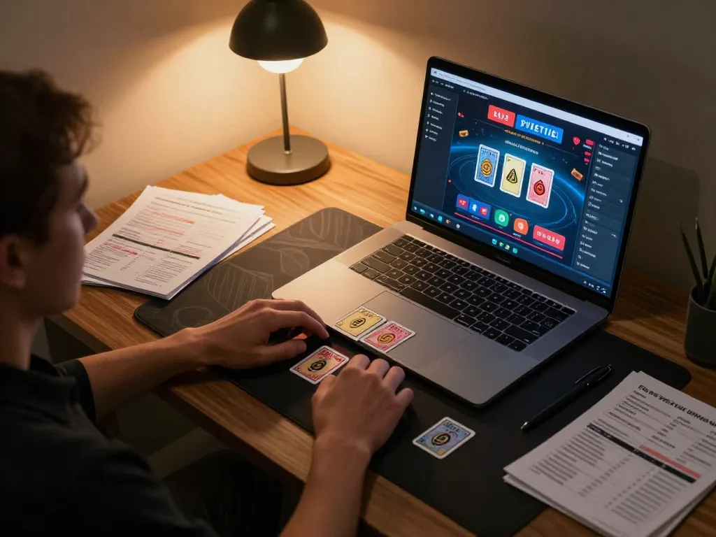 Person playing live dealer games on xx88 com in a cozy online gaming setup