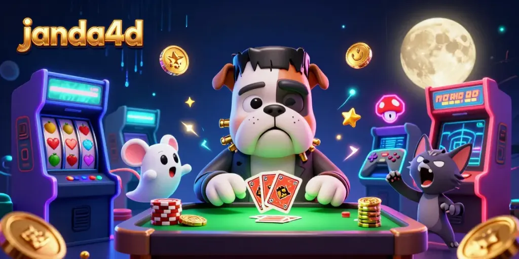 Permainan janda4d di kasino digital dengan monster bulldog dan efek visual yang menarik.