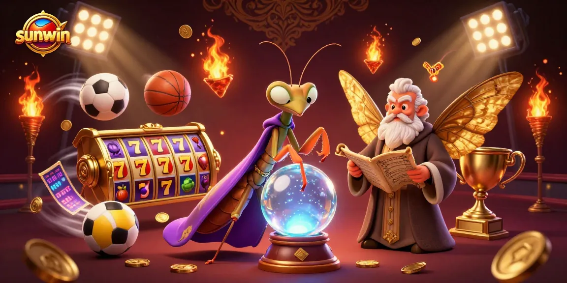 Engage with sunwin's thrilling slot reels and dynamic casino elements in an enchanting 3D scene.