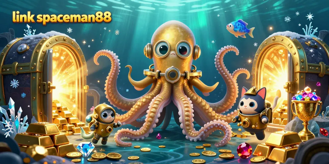 Engage with the enticing treasures of link spaceman88's oceanic adventure in this vibrant 3D illustration.