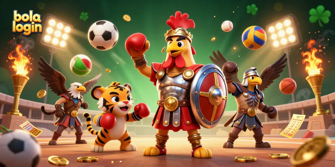 Engage with bola login through sports betting as a rooster gladiator faces action-packed challenges.