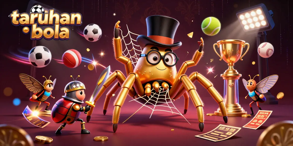 Engage in taruhan bola excitement as a golden tarantula weaves sports betting magic