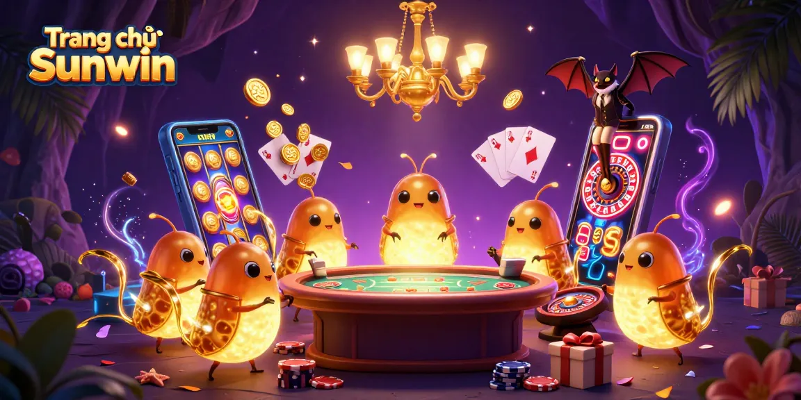 Engage with the thrilling Trang chủ Sunwin virtual casino scene lit by glowing worms and a bat dealer.