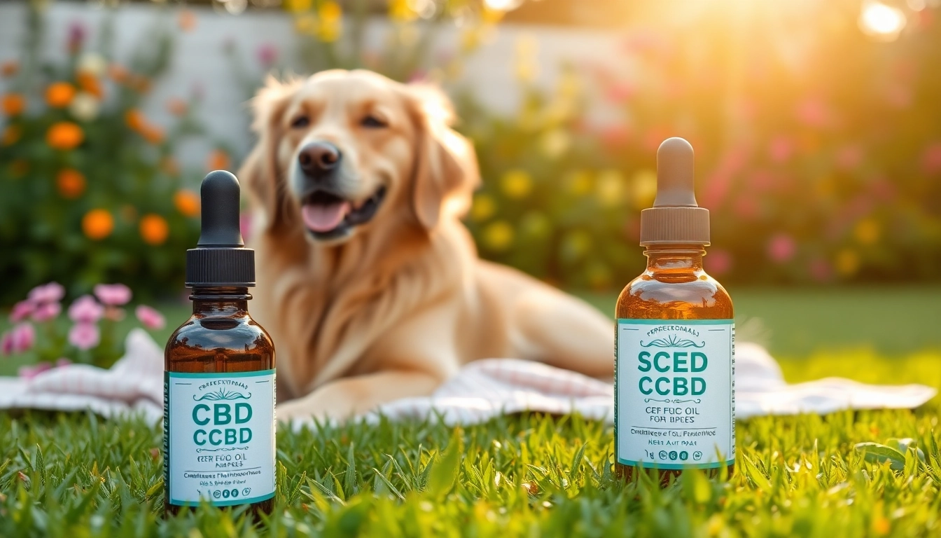 Promote CBD For Pet with a serene dog enjoying the outdoors alongside CBD oil.