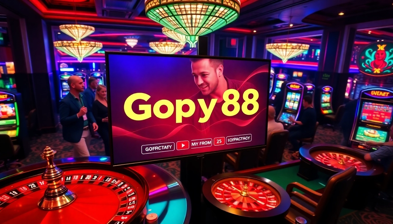 Gopay88 interface showcasing vibrant casino games with players engaged in high-stakes action.